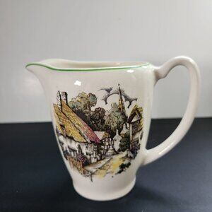 Lord Nelson Ware Pitcher Jug England Country Cottage Scene Ellijah Cotton